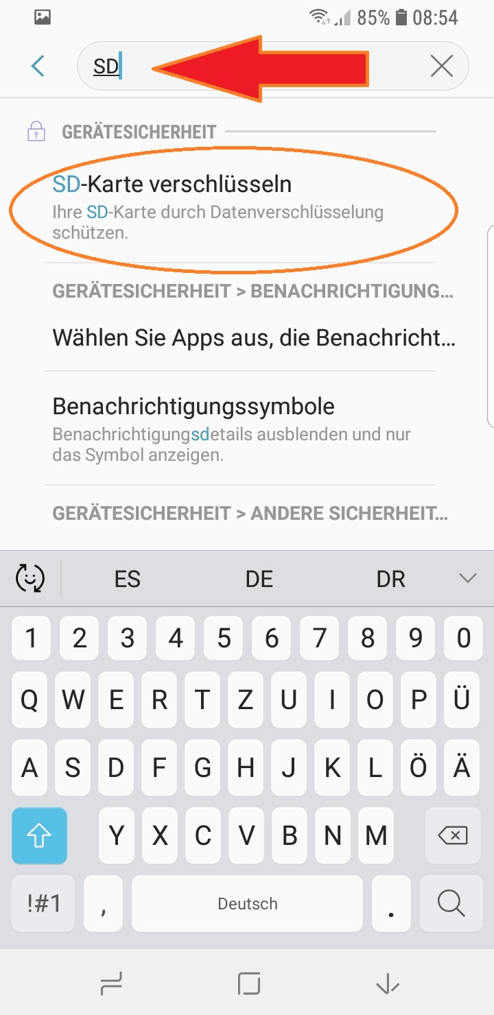 nach SD-Karte suchen